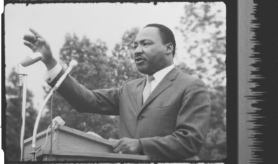 Fram scan with soundtrack strip from Martin Luther King's speech